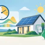 Consumo horario eléctrico y ahorro con solar
